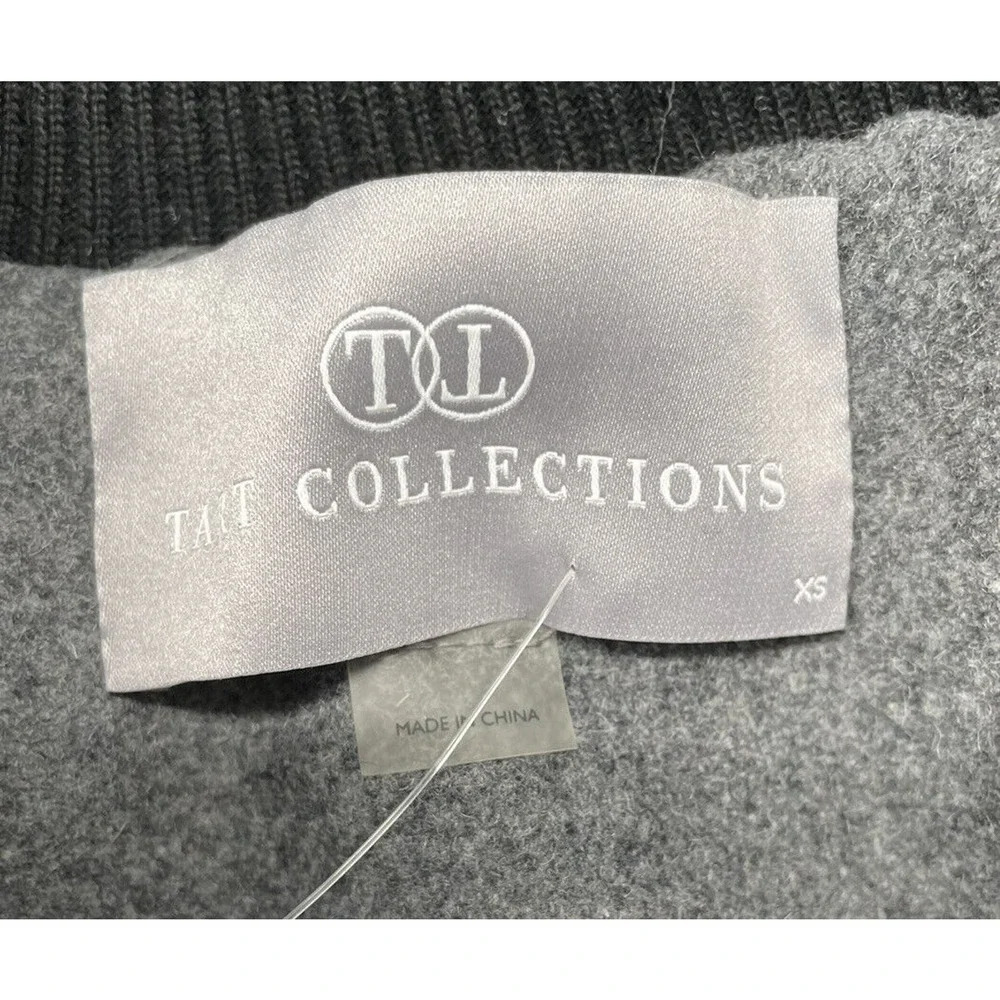 Tart Collections Donnah Wool Blend Gray Quilted Faux Fur Lined Vest Size XS - Picture 9 of 10